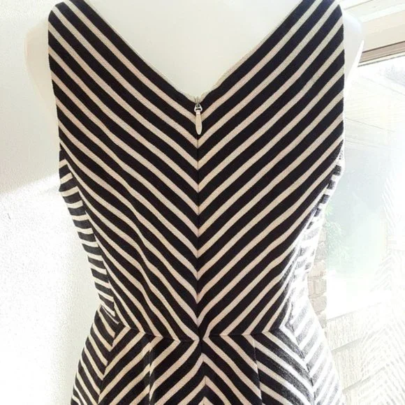 Anthropologie Maeve Mitered Stripe Dress 6 - Picture 2 of 7